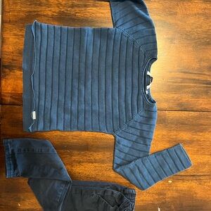 Boys Cozy Fall Outfit Bundle | Primigi Sweater + Kiabi Eco Pants | Size 5–6